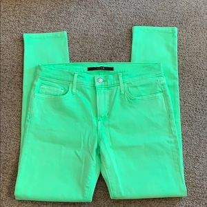 Joe’s jeans. Neon green. Size 29